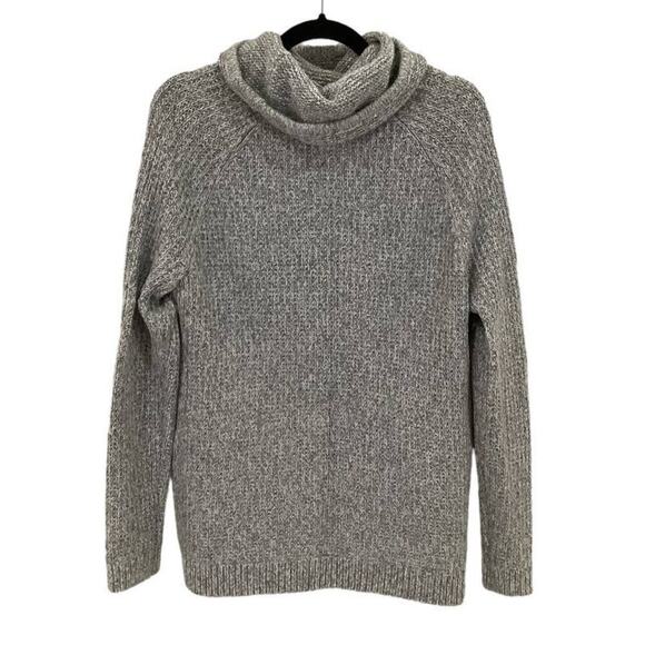 Athleta Borealis Cowl Neck Sweater Gray Long Sleeve Knit Wool  Boucle Size Small - Picture 8 of 12
